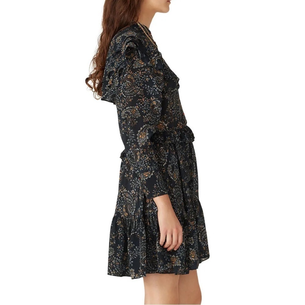 Nicholas Paisley Elsie Dress Black Boho Print - Picture 3 of 14